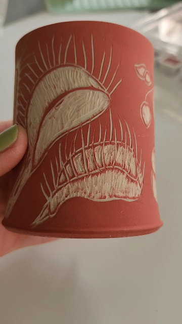 venus flytrap carved cup
